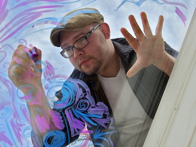 Chris painting.
