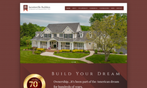 website home page design for jarrettsvillebuilders.com