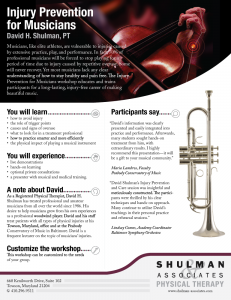 David Shulman PT's workshop