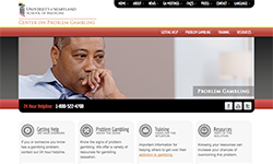 MD Center on Problem Gambling website desktop